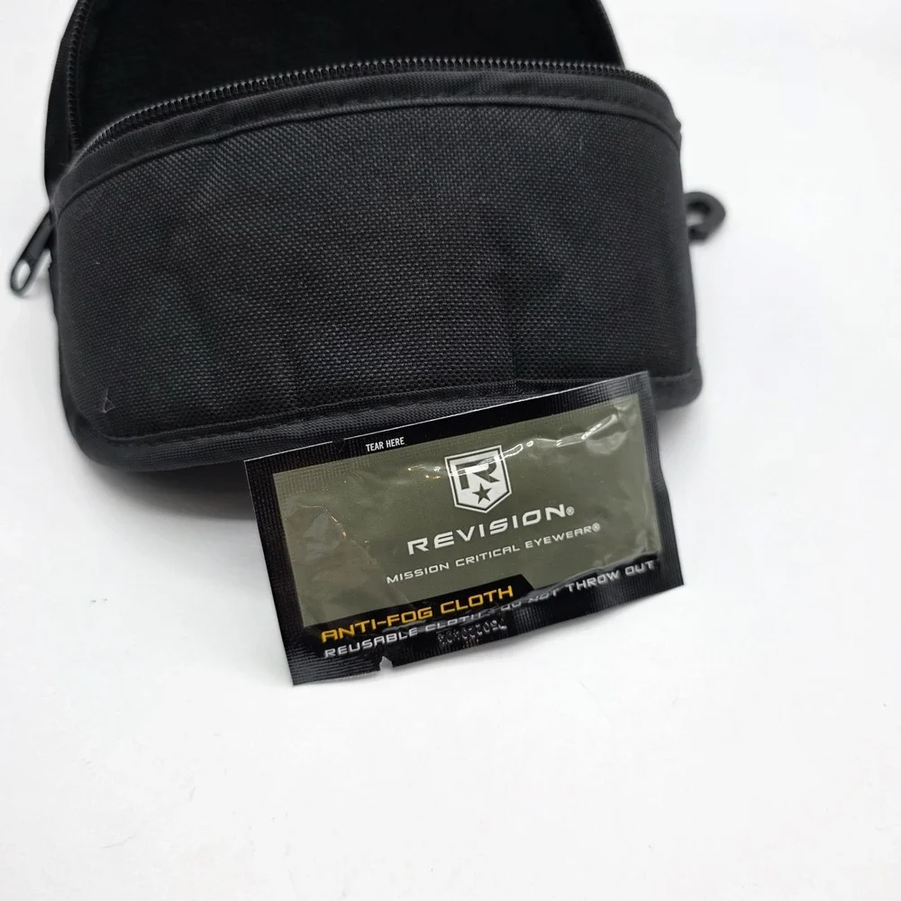 Revision Military Eyewear Protective Case Black Anti-Fog Cloth Durable Outdoors